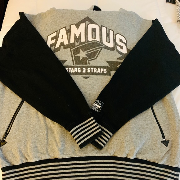 #Mens, #Sweater, #XL, #Gray, #LingSleeve, #Black&Gray, #Zipped #Pockets #Hoodie - Picture 8 of 10